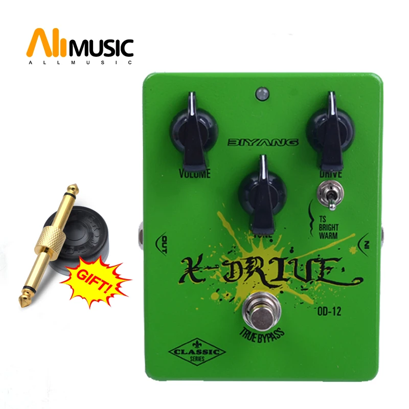 

Biyang OD-12 True Bypass Overdrive Effect guitar Pedal Green Custom Electric guitar pedal With Free Connector