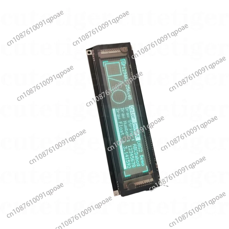 Supports Arduino STM32 Development 6.1-inch 256x48 VFD Fluorescent Screen Graphic Dot Matrix Display