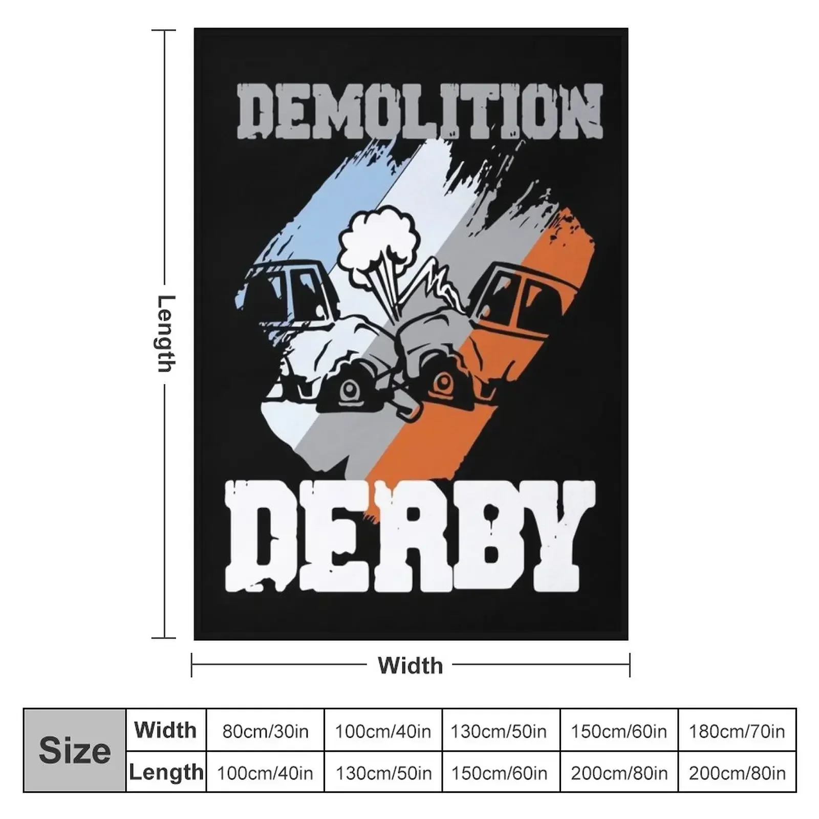 Demolition Derby Racing Motorsport Mechanic Throw Blanket couch cozy soft plush fuzzy picnic outdoor blanket