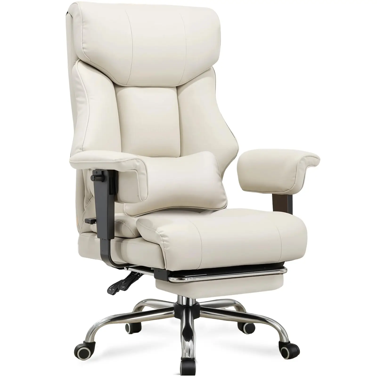 Big and Tall Gaming Chair 400lbs Heavy Duty Office Chair with Foot Rest & Ergonomic Pocket Spring Cushion, High Back