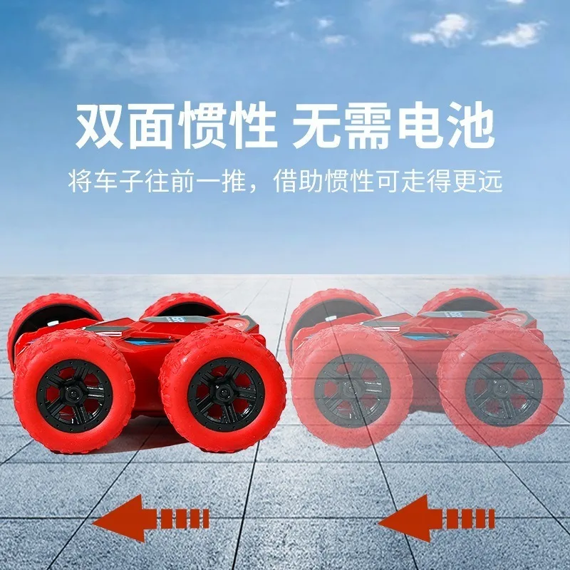 Auto a Inerzia 4WD All'Ingrosso, Modello Fuoristrada Simulato a Doppio Lato, Giocattolo Acrobatico Antiurto per Bambini