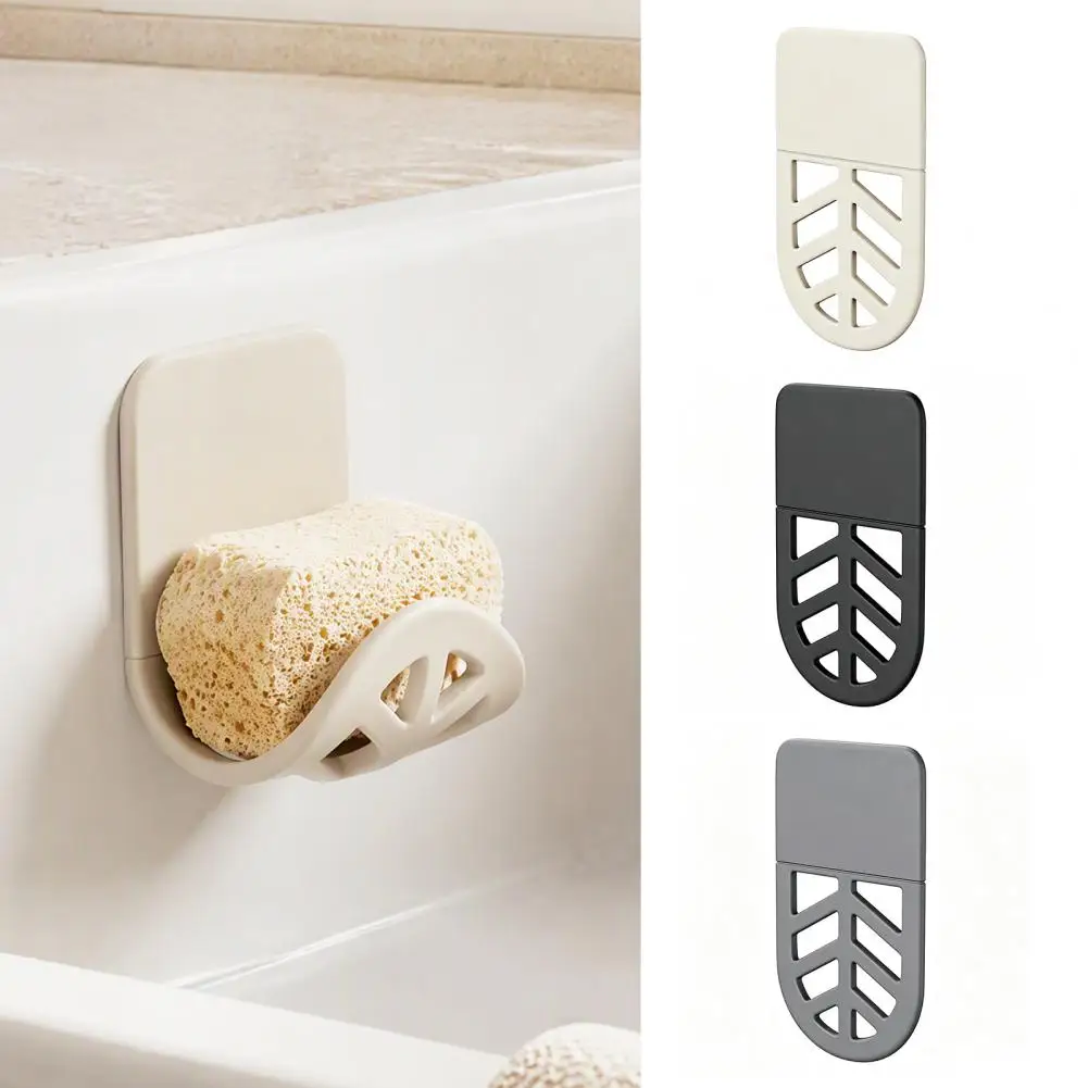 Silicone Scrubber Holder Wall Mounted Flexible Sponge Holder Traceless Adhesive Drain Rack Space-saving for Sink for Sink