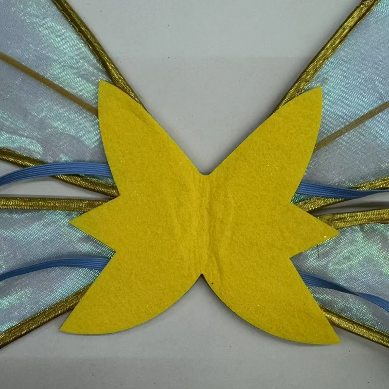 Organza Butterfly Wing for Women Girls, Blue Fairy Wings Halloween Cosplay Supplies