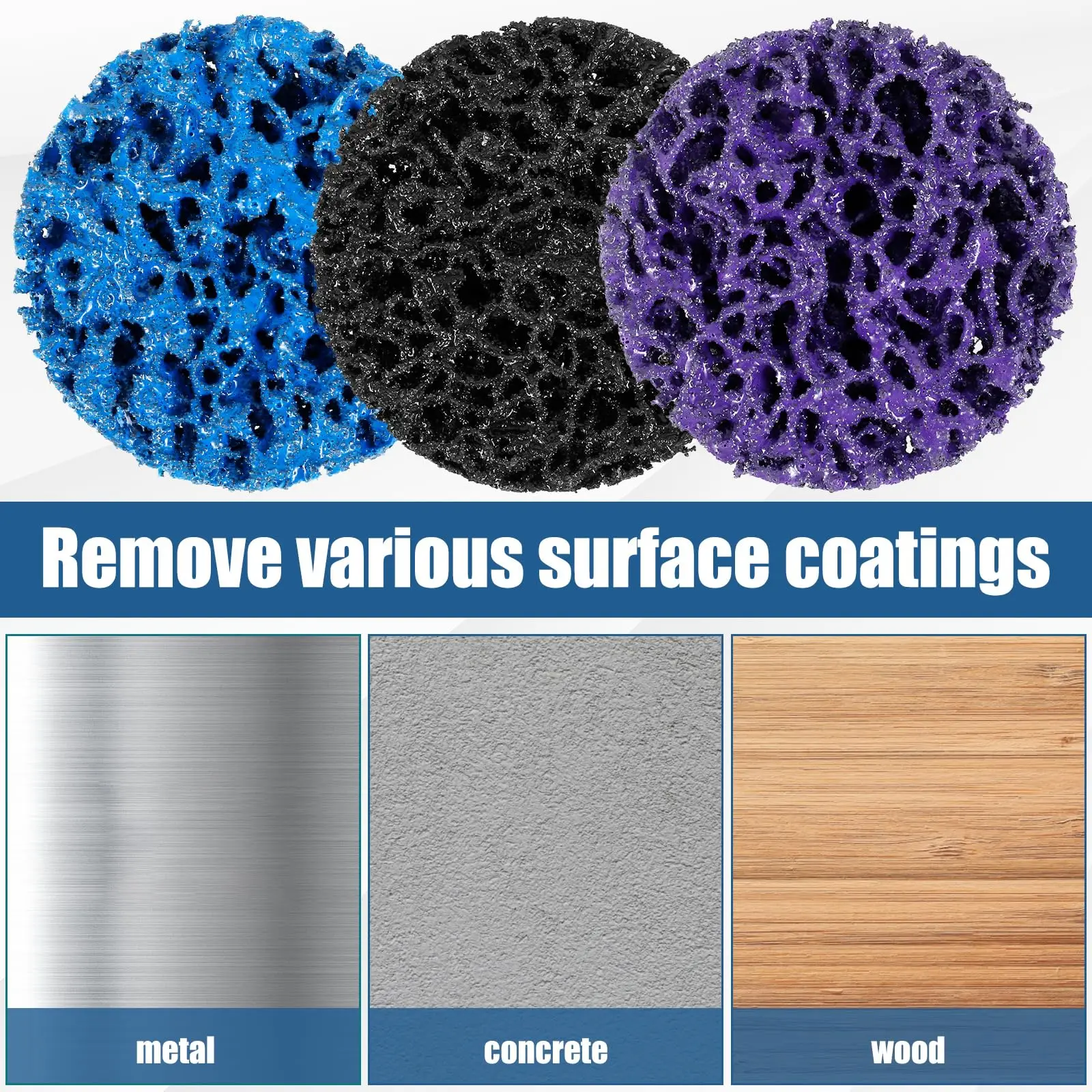 2 Inch Drill Sanding Disc Kit 46 Pcs Coarse Sanding Disc with Stand Cleaning Disc for Surface Processing Polishing Rust Removal