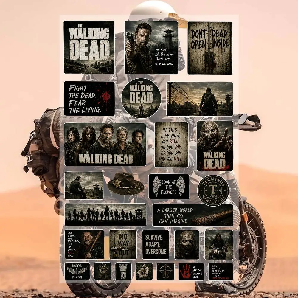 TV SerieS The W-A-L-kinG- DeA-d Aesthetic Graffiti Waterproof PVC Stickers for Car Motorcycle Skateboard Helmet Notebook