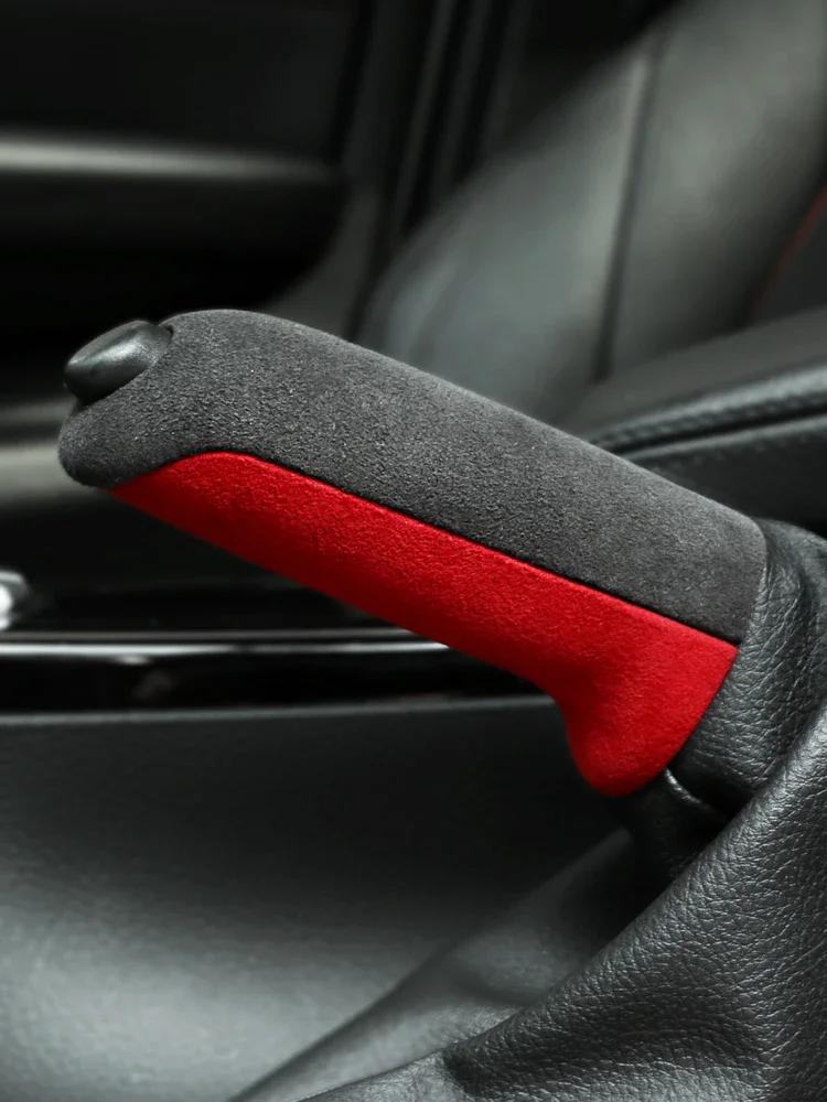 

New!For BMW Z4 M2 M3 M4 M5 X1 Red Alcantara Interior Handbrake Sleeve Grips Cover Modification