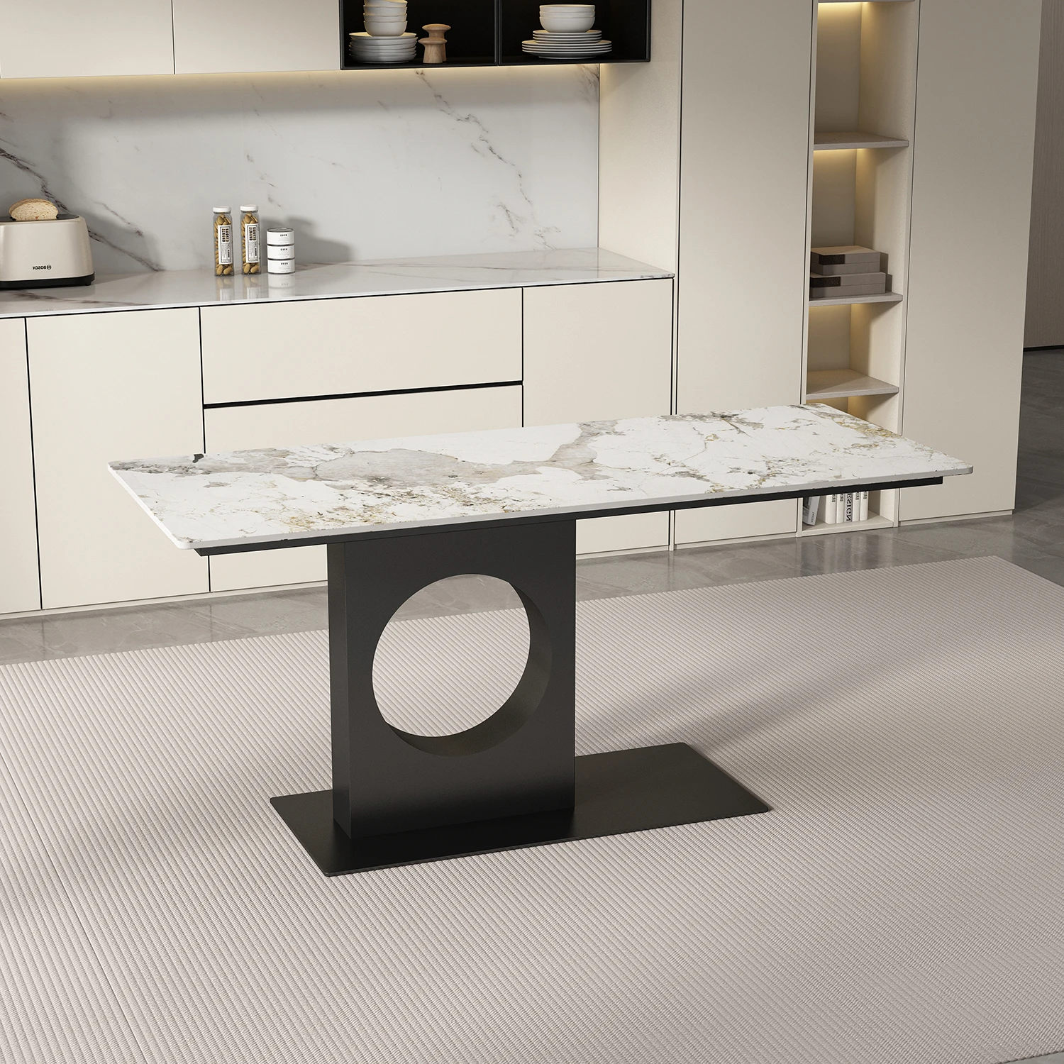 

Rock slab island table legs light large slab table frame office custom carbon steel table foot bracket