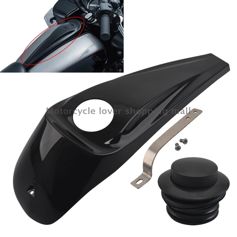 

Moto Accessory Fuel Console Trim Panel Gas Tank Cap Cover For Harley Touring Electra Glide Street 2008-2018