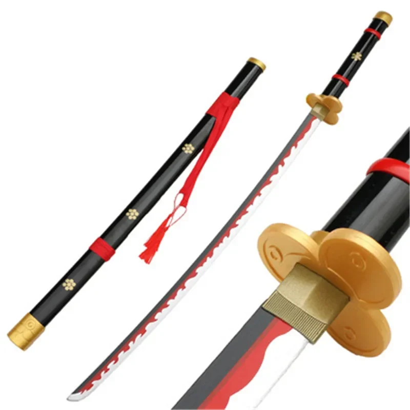 Enma Role Playing Newest Roronoa Zoro Weapon Katana Yama Demon Cosplay Sauron Wood Sword 104cm Prop