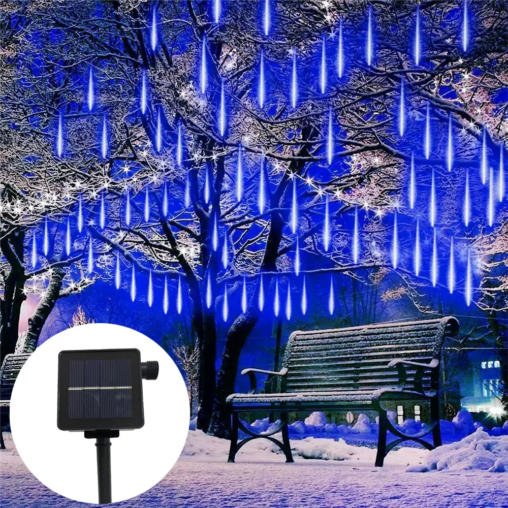 

30/50CM Fairy Meteor Shower LED Solar Lights Outdoor Garden Christmas Tree Hanging Ornaments Home Wedding Party Decoration