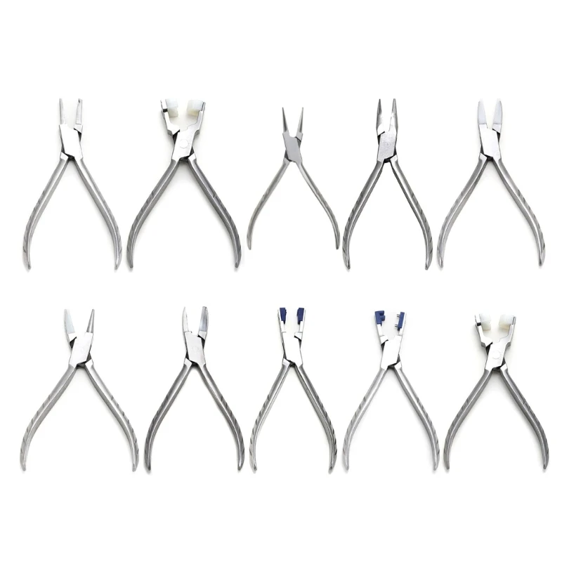 Professional Stainless Steel Flat Nylon Jaw Pliers for Glasses Frame Repairing Jewelry Making Plier DIY Artwork Tools