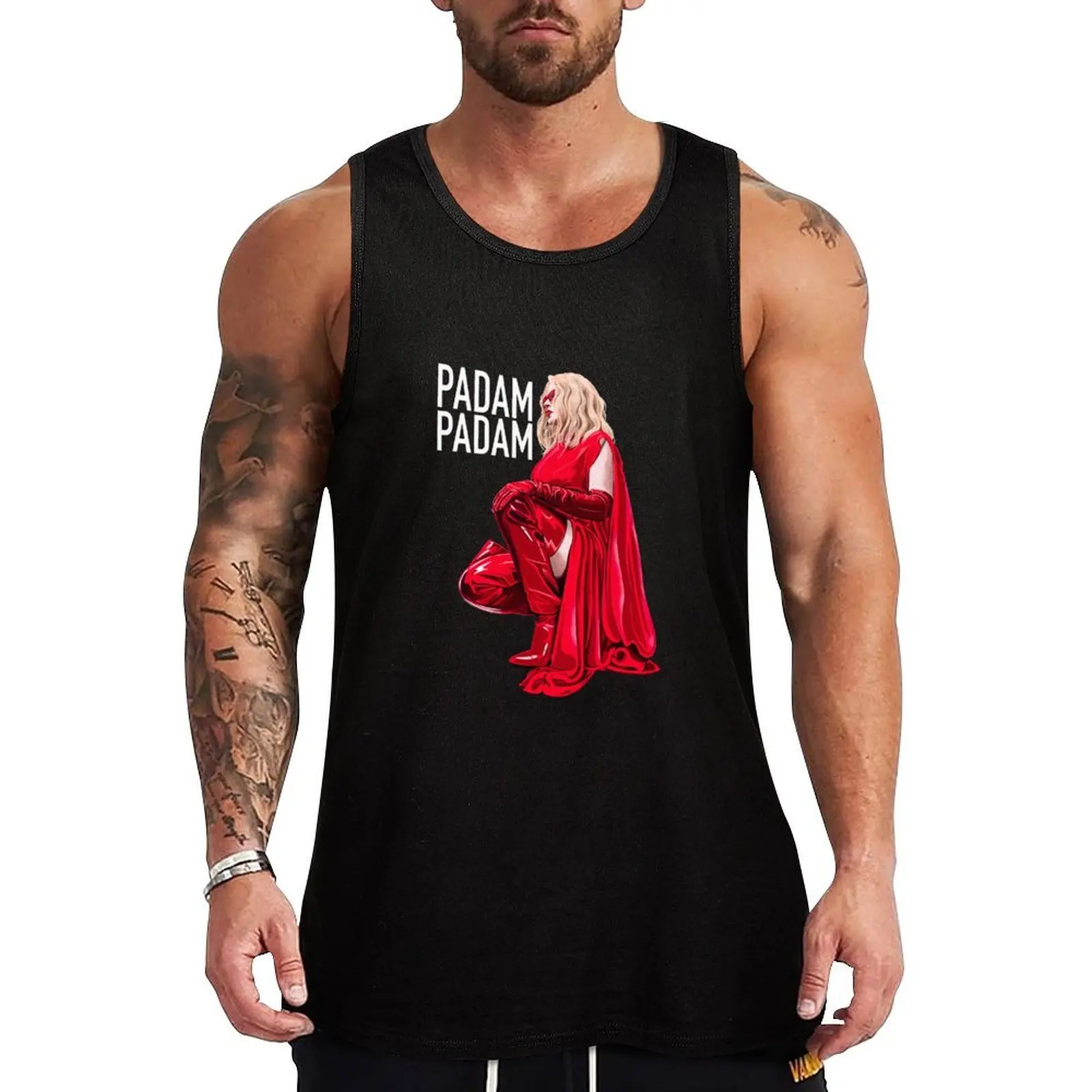

Kylie Padam - Clothing WHITE TEXT Tank Top gym t-shirts summer clothes Men's vest sleeveless