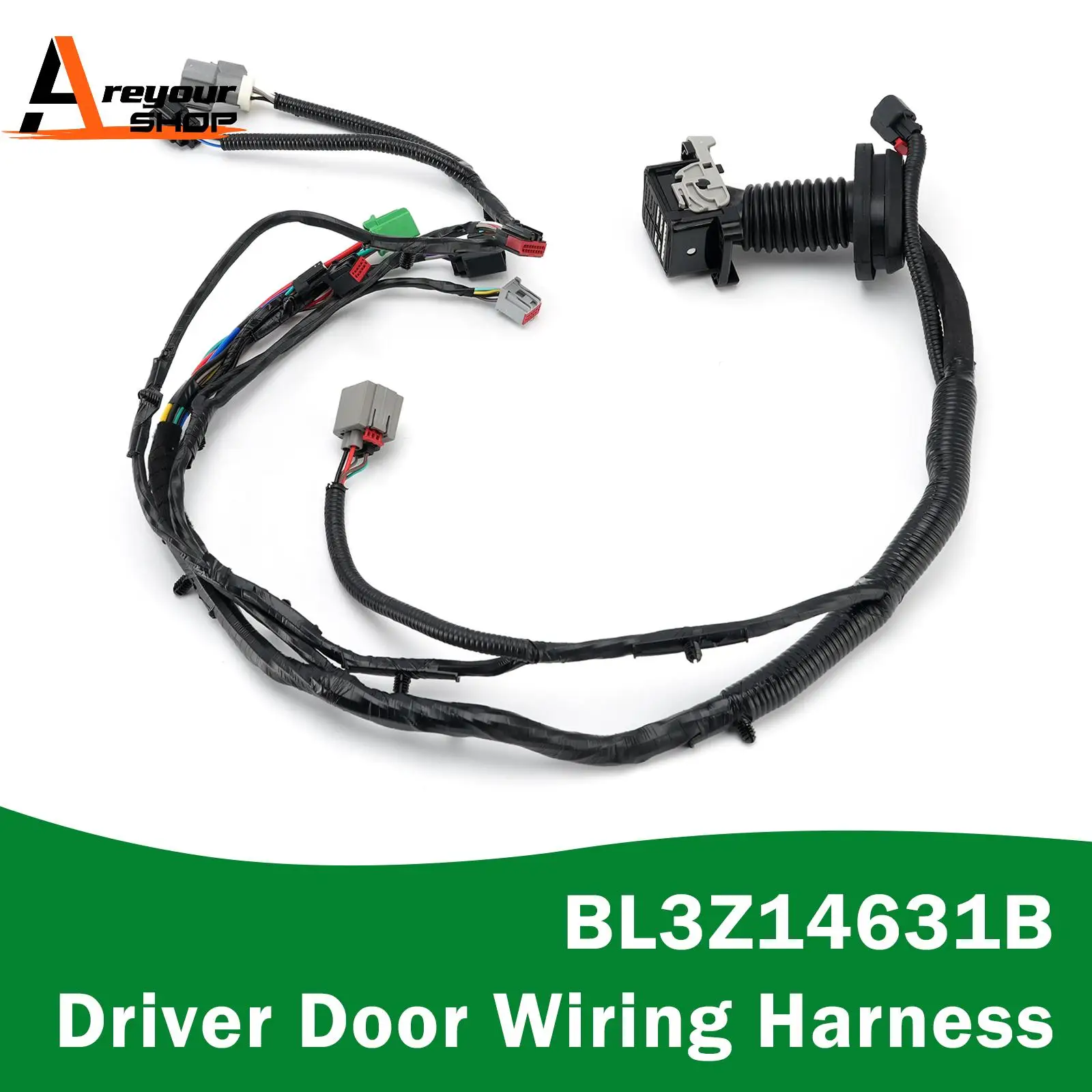 Areyourshop Driver Door Wiring Harness BL3Z14631B for Ford F-150 2011 2012 2013