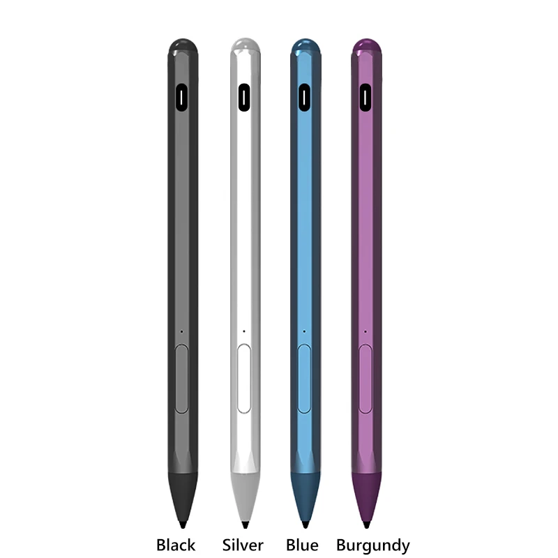 

Capacitive Stylus Pen 4096 Pressure Sensitive Active Pen Type-C Rechargeable with 3 Pen Tips for Microsoft Surface Pro 9/8/7/6/5
