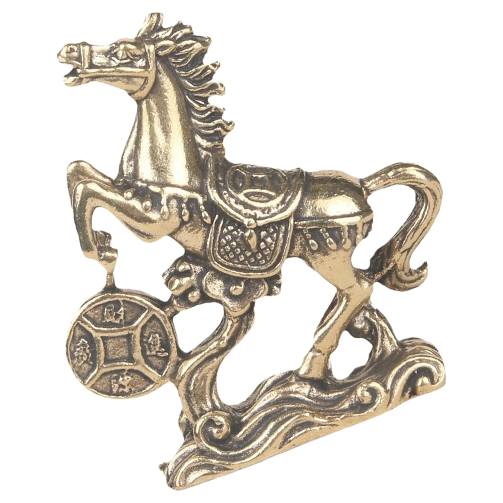 

Brass Statue Retro Horse Decorative Home Desk Ornament Horse Shape Adorn Tea Decor Garden Sculpture Decor Craft