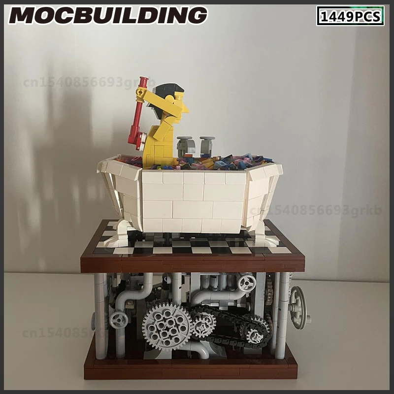 MOC Building Blocks DIY Assembly Bricks Manual Operation Model Bath Scene  Toys Christmas Gifts Birthday Present Collection