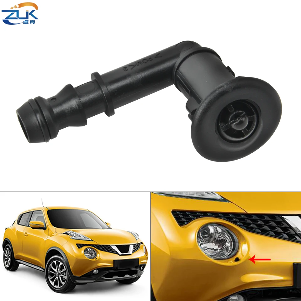 ZUK Headlight Washer Nozzle Headlamp Water Spray Jet For Nissan JUKE 2010 2011 2012 2013 2014 2015 OEM: 28642-1KA0A 28641-1KA0A