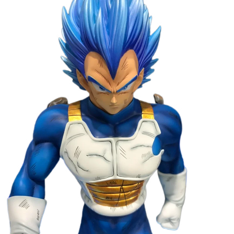 

37Cm Gk Resin Japan Anime Character Figure Dragon Ball Super Dark Blue Bejita Battle Trace Luminous Model Ornaments statue Toys