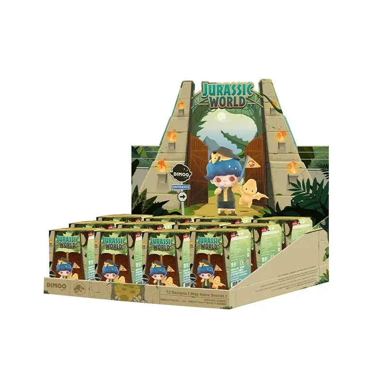 POP MART DIMOO Jurassic World Series Blind Box Spielzeug Kawaii Anime Action Figure Caixa Caja Überraschung Mystery Box Puppen Mädchen Geschenk