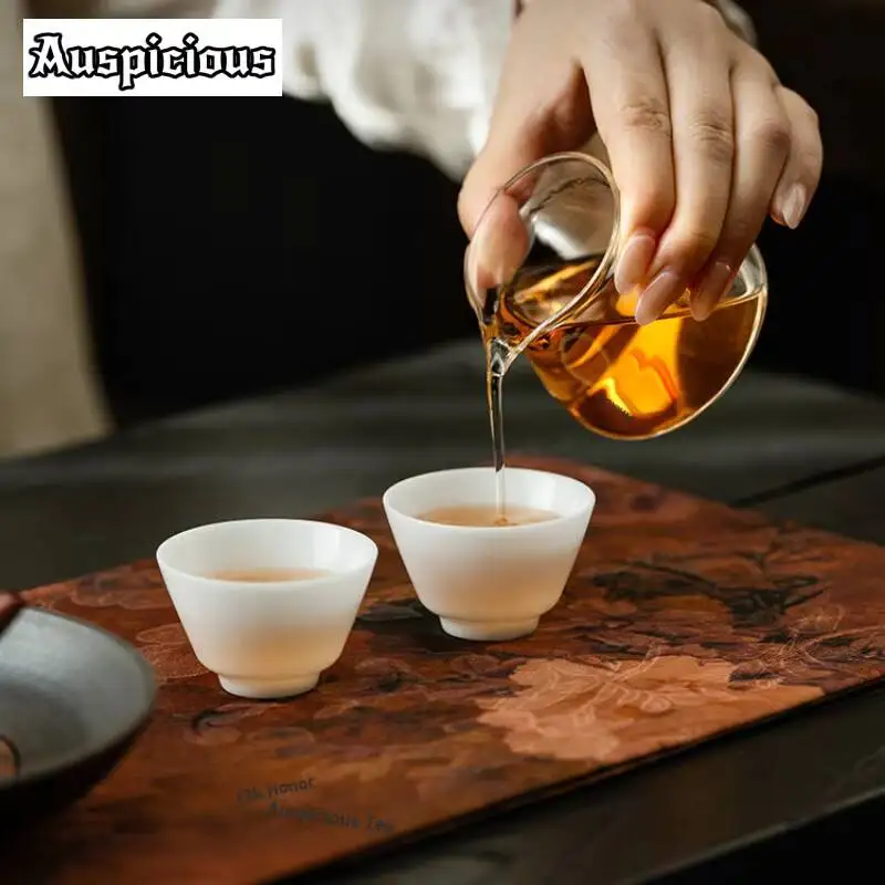 ZAEYORIA 155ml High Borosilicate Glass Tea Pitcher Divide Tea Cha Hai Dispenser Justice Cup Fair Mug Chinese Tea Set Accessories