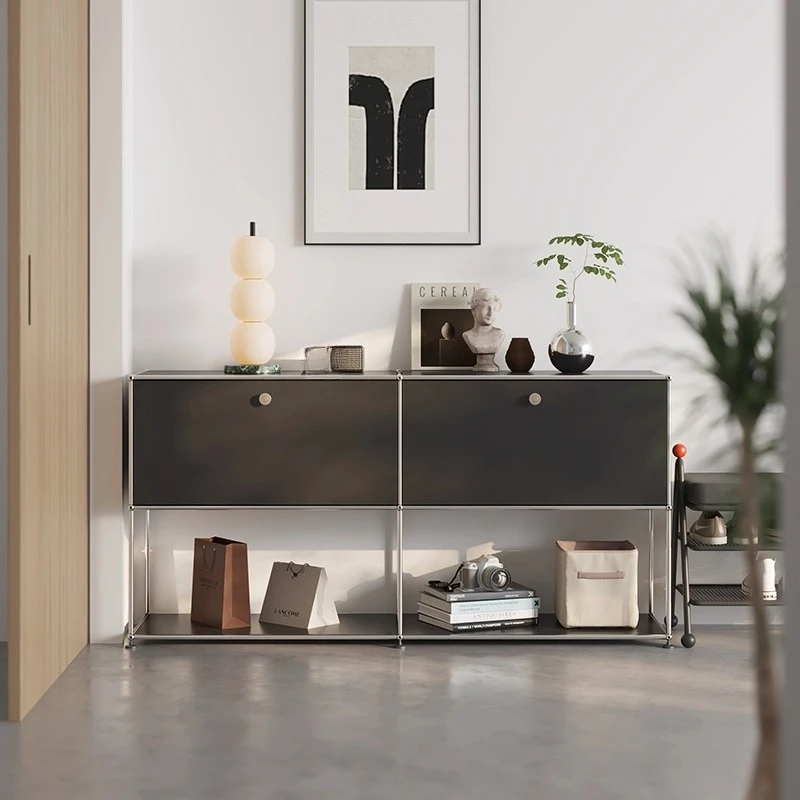 

Module Cabinet Stainless Steel EdgeTV Storage Bucket Cabinet Shelf Bookshelf