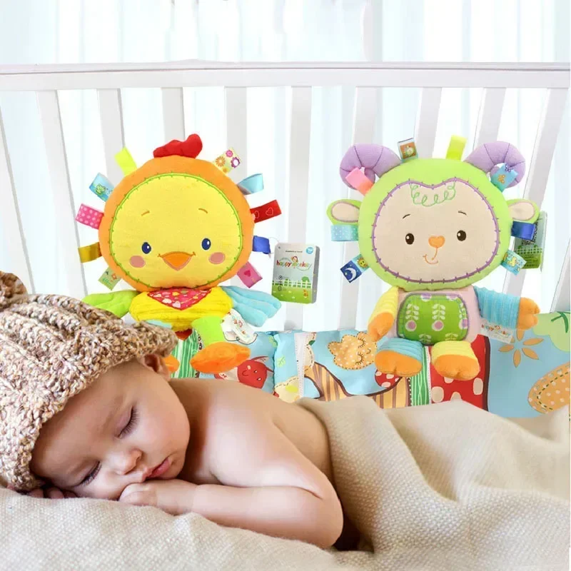 Baby Rattles Pacify Doll Plush Baby Rattles Toys Animal Hand Bells Newborn Gift Animal Baby Toys for Newborn Baby