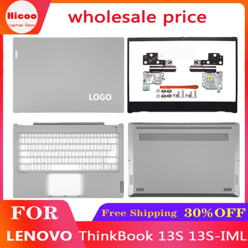 

NEW Laptop LCD Back Cover/Front Bezel/Palmrest Keyboard/Bottom Case For Lenovo ThinkBook 13S 13S-IML 13S-IWL Silver Laptops Case