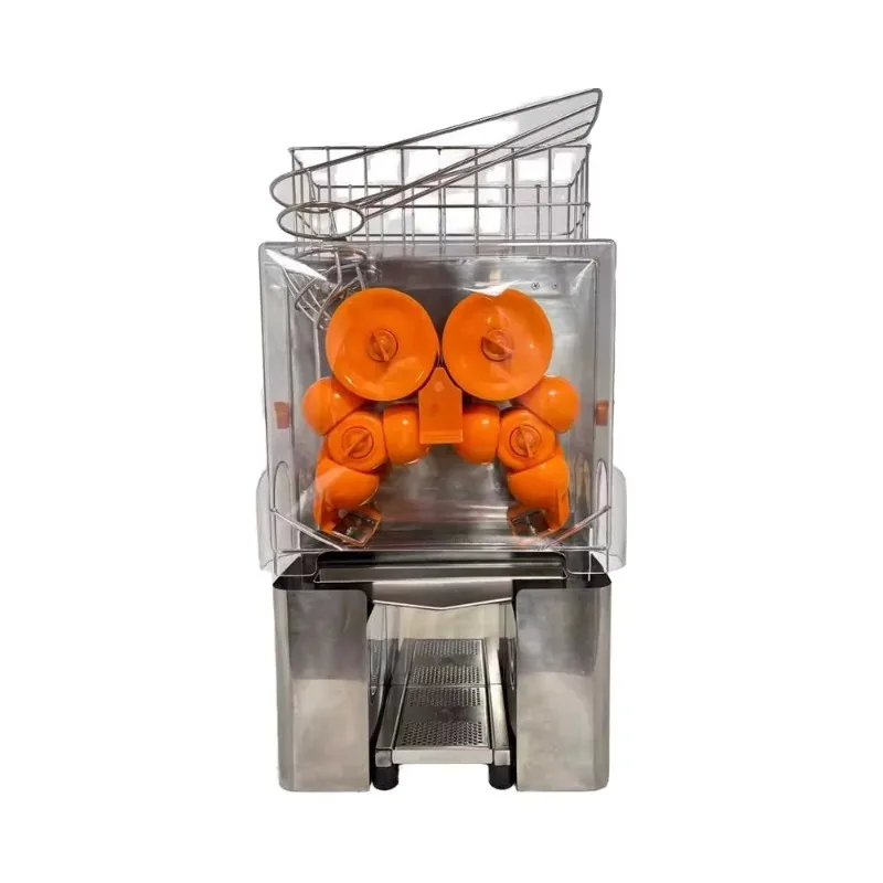 Stainless Steel Bucket, Fully Automatic Commercial Lemon and Citrus Cold Press Juicer with Feeding Basket, 110V/220V, 120W
