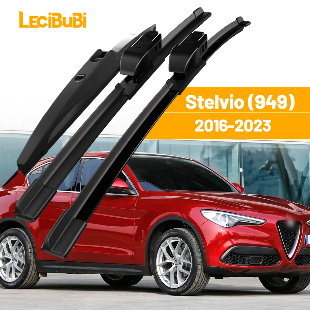 

Для Alfa Romeo Stelvio 949 2016-2023 1 комплект передних и задних щеток стеклоочистителей ветрового стекла 2017 2018 2019 2020 2021 2022