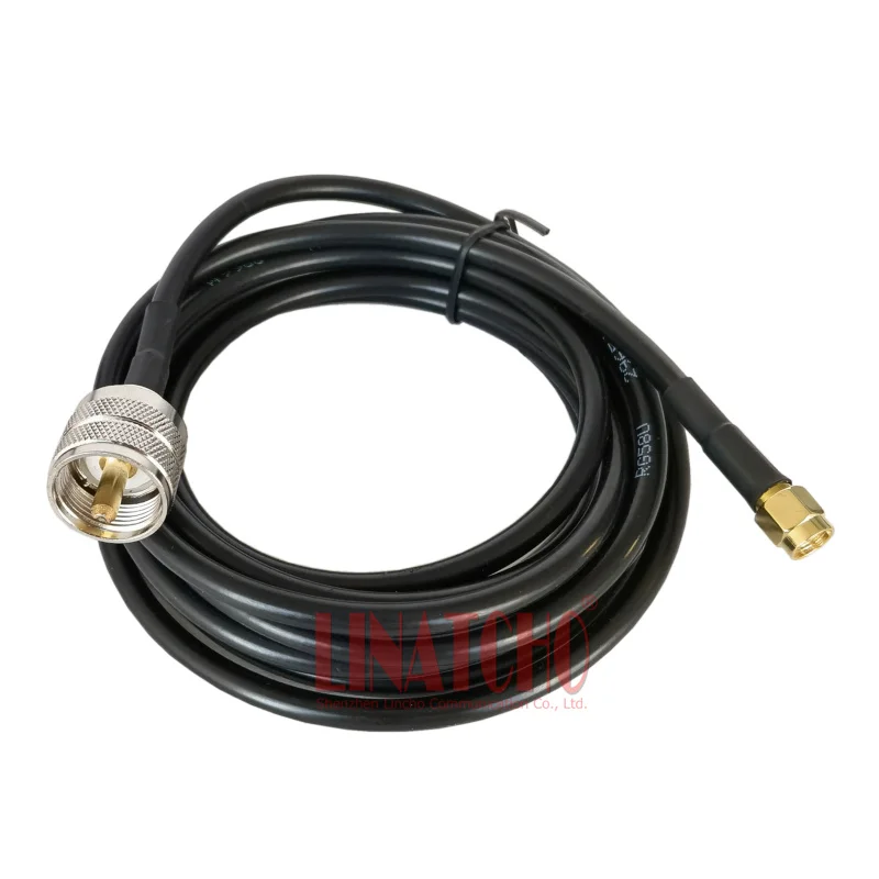 

3 Meters Coaxial RG58U 50-3 PL259 UHF Male to SMA Male Antenna RF Coax Cable