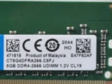 

For Crucial 8GB DDR4 2666MHz non ECC UDIMM 2Rx8 desktop memory RAM CT8G4DFRA266