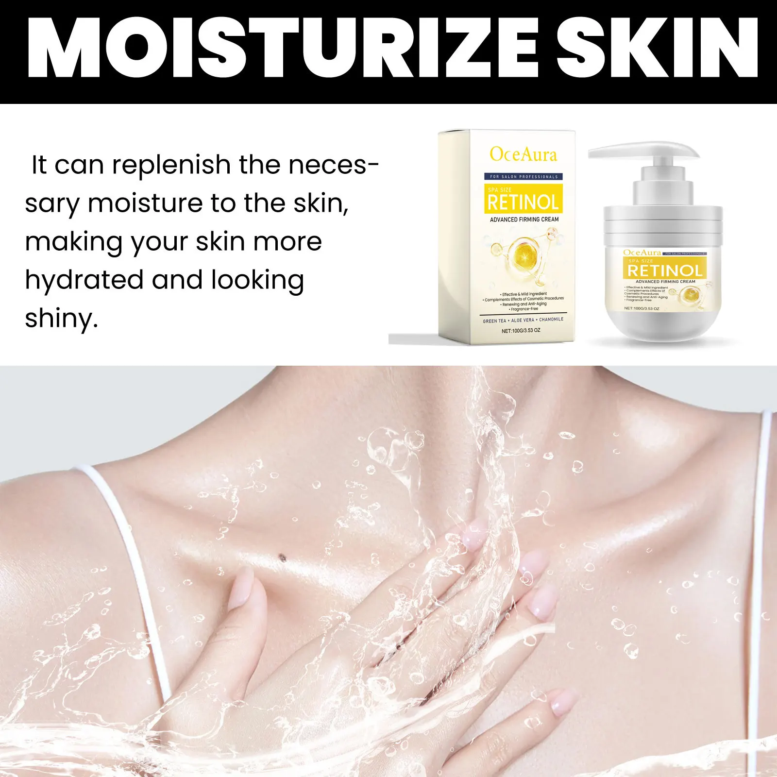 Facial Moisturizer Cream Retinol Wrinkles Remover Sagging Firming Lifting Anti Aging Fresh Fragrance Body Lotion Daily Skin Care