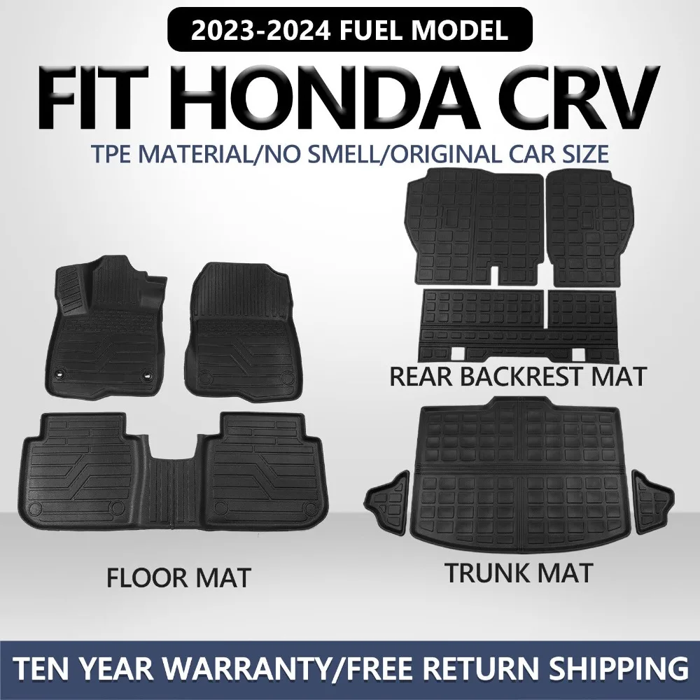 

Floor Mats Trunk Cargo Liners Cargo Mats All Weather TPE For 2023-2024 Honda CRV United States