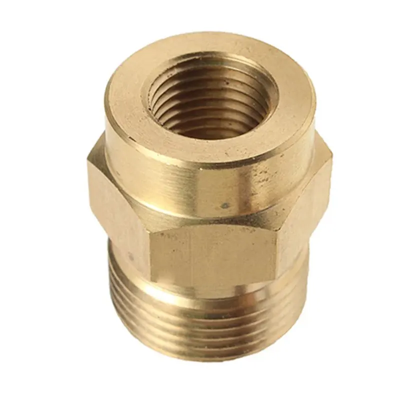 Brass Internal External Thread Coupler 1/4 F - M22 for High Pressure Water Tools and Professional Cleaning Devices
