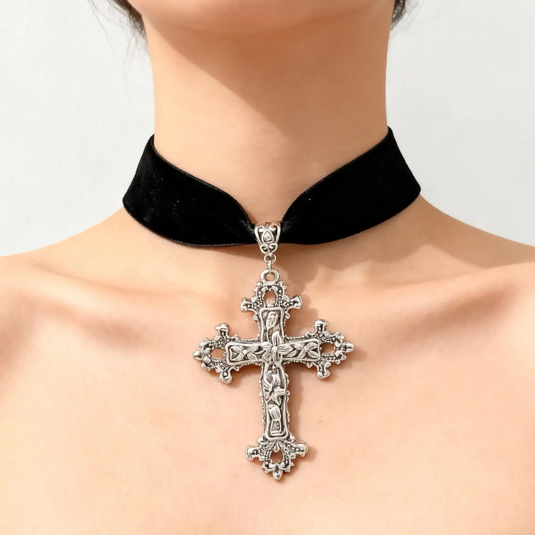aihua-готический-большой-крест-черный-бархатный-колье-крест-кулон-ожерелье-гранж-колье-ювелирные-изделия-в-стиле-стимпанк-винтажные
