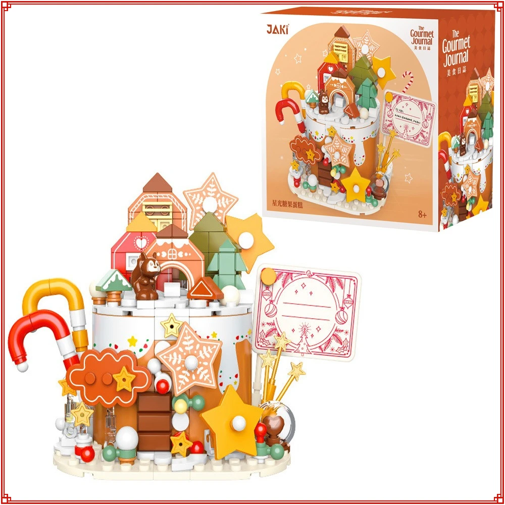 

New Keeppley Creative Afternoon Tea Cake Building Blocks Desktop Handmade Decoration Model Children's Puzzle Toys Holiday Gifts