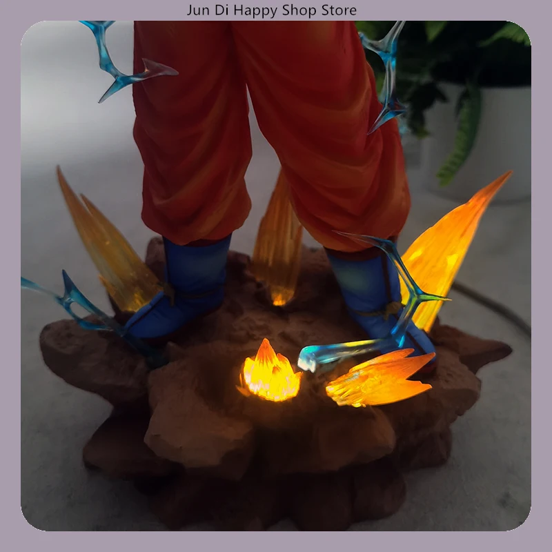 34 cm Dragon Ball Super Saiyan 2 Goku Battle Break Staande Pose Anime Figuur Model Standbeeld Collectie Desktop Decoratie Ornament