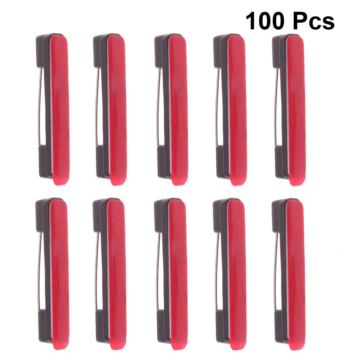 100 قطعة دبابيس شريط الأمان اللاصقة البلاستيك اسم العلامة مشبك شارة الظهر تصاعد لوازم الحرفية آمنة للأصابع
