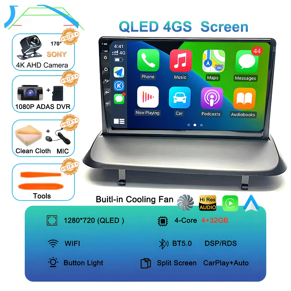 Android 16 Draadloze Carplay Auto Autoradio voor Peugeot 5008 3008 2009-2015 Audio GPS Navigatie Multimedia Videospeler Stereo