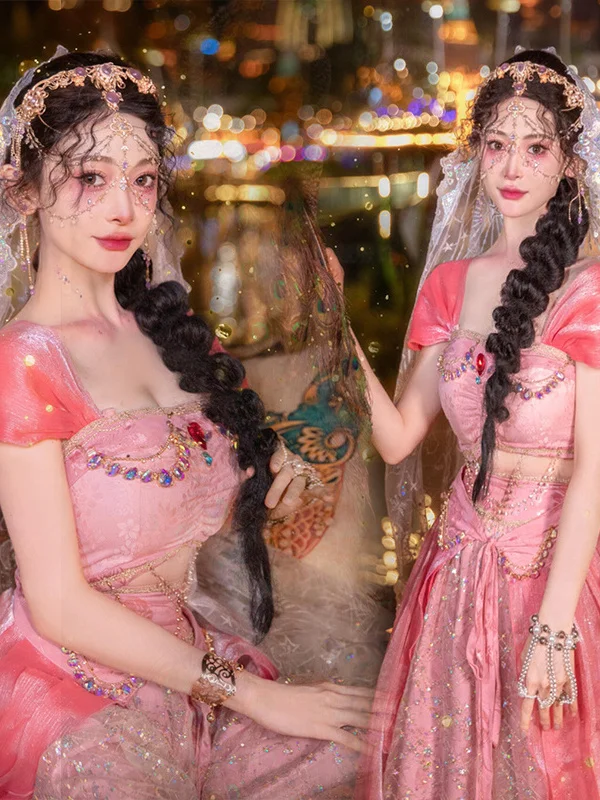 

New Style Jasmine Princess Costume Ancient Western Double Version Travel Photography Ethnic Minority Hanfu Photography Dress