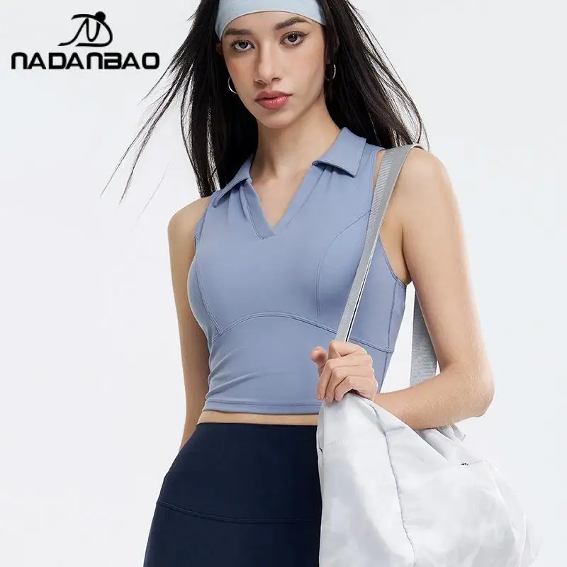 

Nadanbao One-piece Chest Pad Sports Underwear Women's Training Fitness Outer Wear Jumper Shockproof High Elastic Yoga Vest 2025