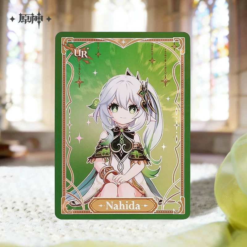 [Genuine] Genshin Impact Character Collectible Cards UR Traveler SSR Wanderer SR Xiao Anime Cosplay Accessories Board Game Prop