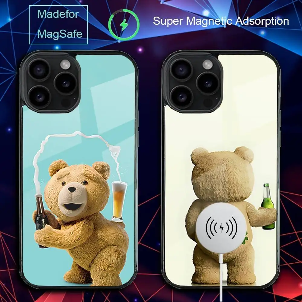 

T-Teddy Movie Bear Ted Phone Case For iPhone 17,16,15,14,13,12,11,Pro,Max,Plus,Mini,SE4,E Magnetic Magsafe Wireless Charging