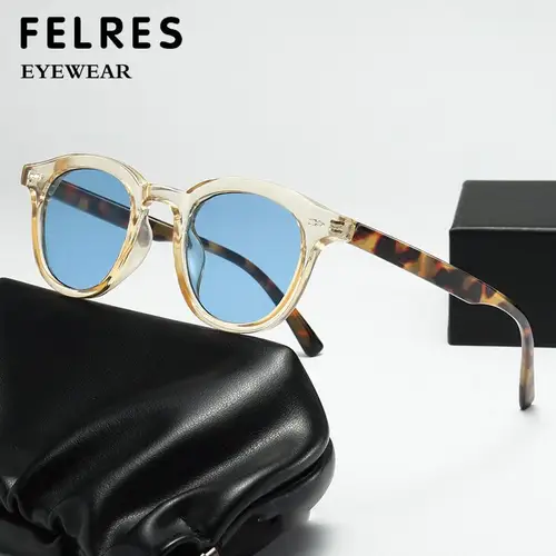 Imagen 2 del producto Gafas de sol redondas de leopardo para miopía, gafas para miopía teñidas con prescripción Vintage para hombre y mujer, gafas de sol para conducir al aire libre-1,5