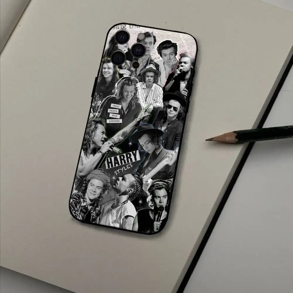 H-HaRRy Music Styles Phone Case For iPhone17,16,15,14,13,12 Plus,Max Soft Silicone Black Cover