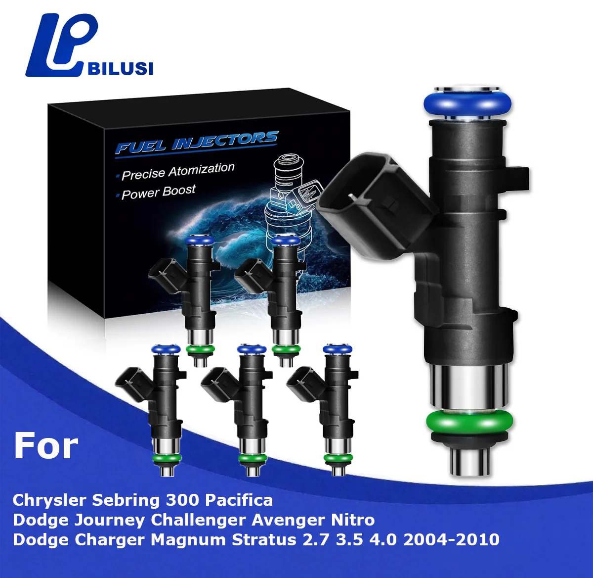 Bilusi Fuel Injectors 0280158028 For Dodge Charger Challenger Magnum Nitro For Chrysler 300 Pacifica Sebring 2.7L/3.5L/4.0L