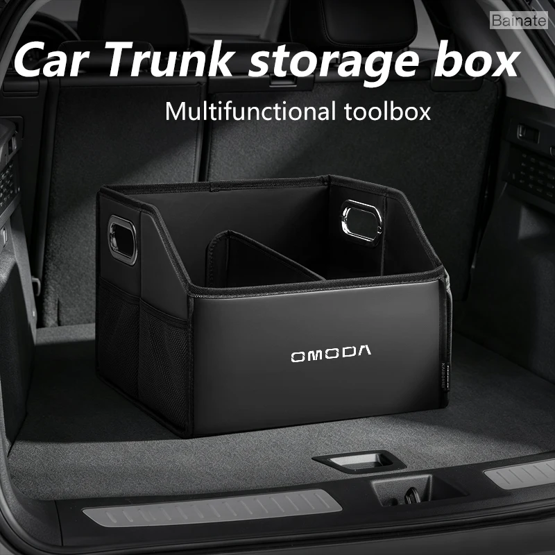 Car Trunk Storage Box, For OMODA C5 O5 E5 GT C7 C8 2024 2025 2026, Leather Storage Box, Folding Organizador Car Accessories