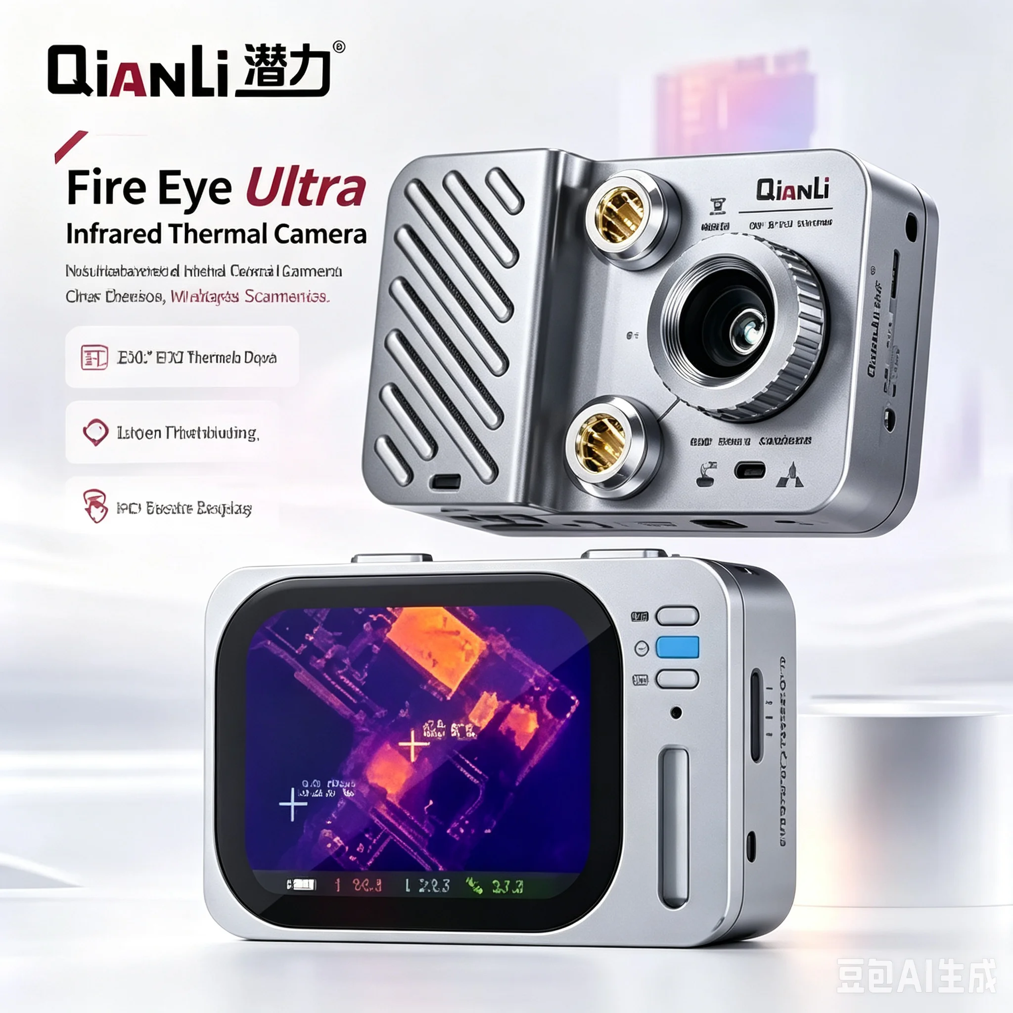 QianLi FireEye Ultra Portable Mini Thermal Imaging Camera (256x192 Resolution) – Suitable for PCB and Circuit Inspection.