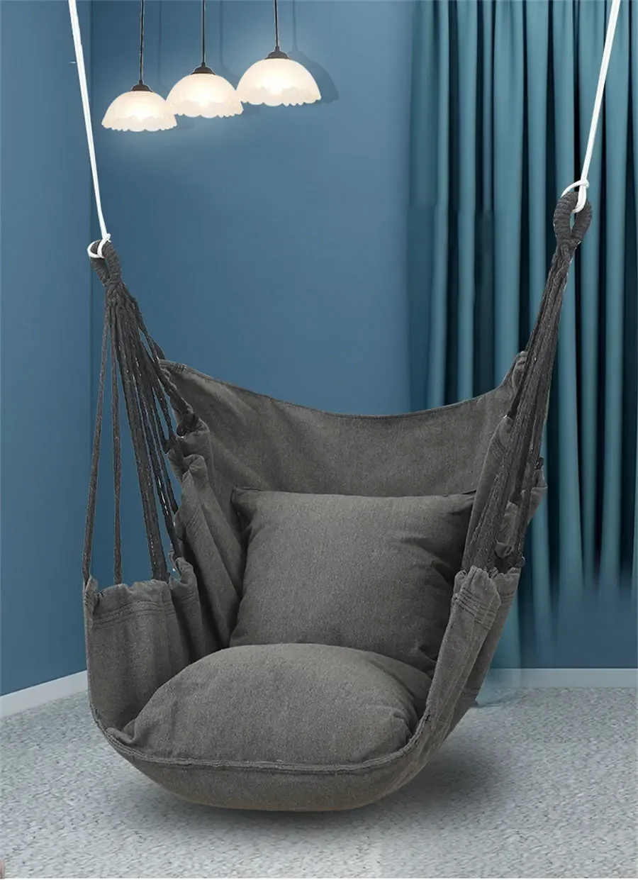 

Canvas Hanging Chair Student Dormitory Home Swing Chairs Modern Living Room Decoration Hange Chair Washable Simple Solid Color
