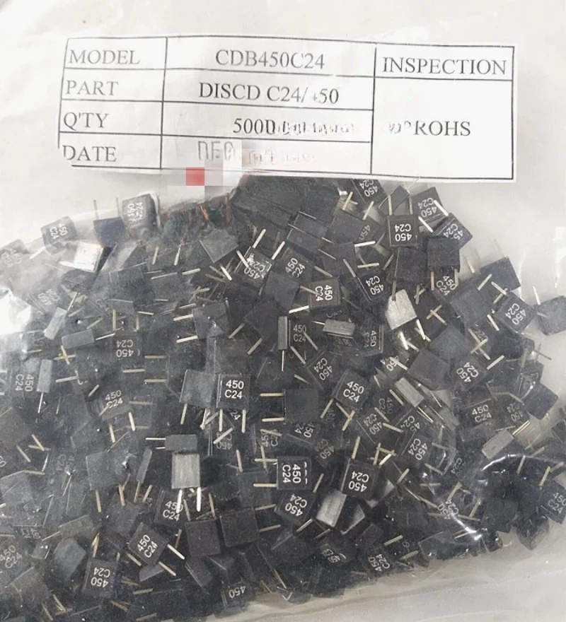 100PCS/Frequency discriminator CDB450C24 C24 450C24 direct insertion crystal oscillator